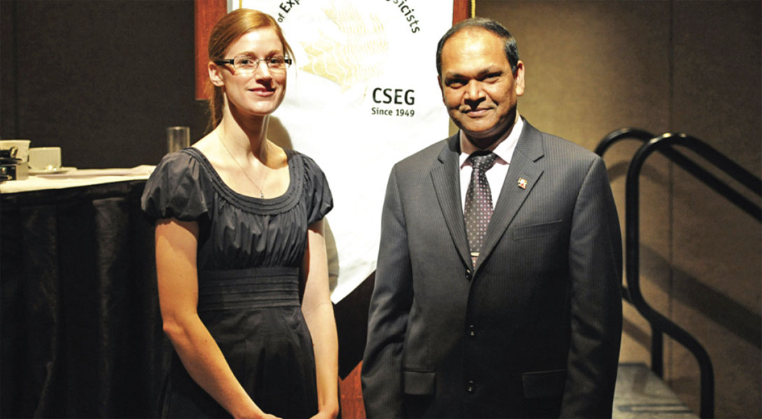 Deborah Borthwick and John Fernando at the CSEG AGM.