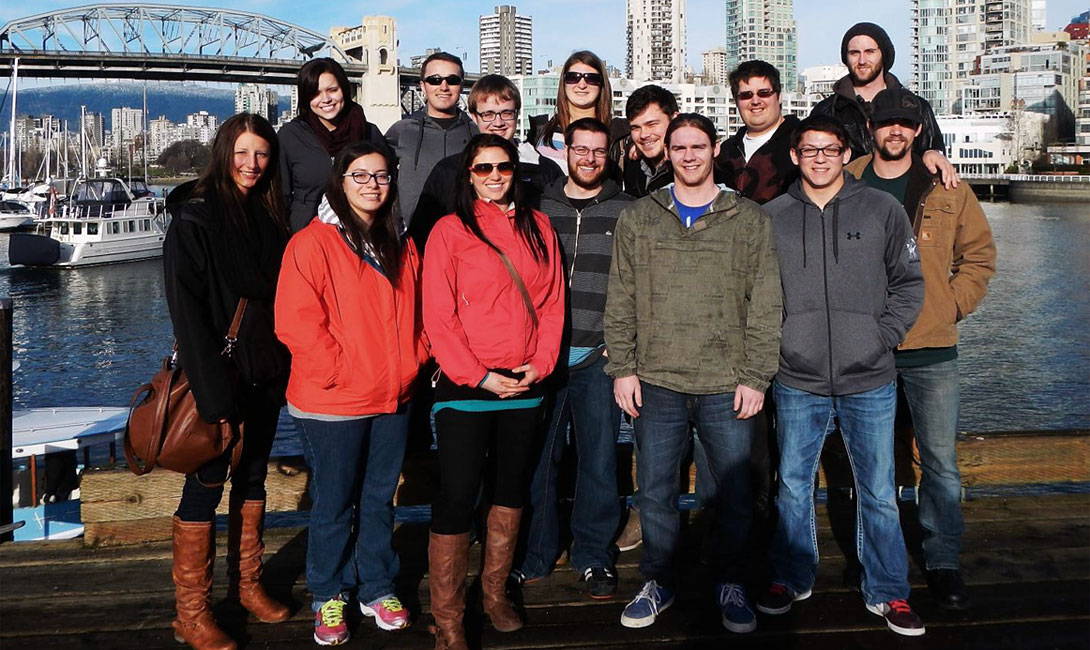 U of Regina Geology students in Vancouver for the WIUGC.