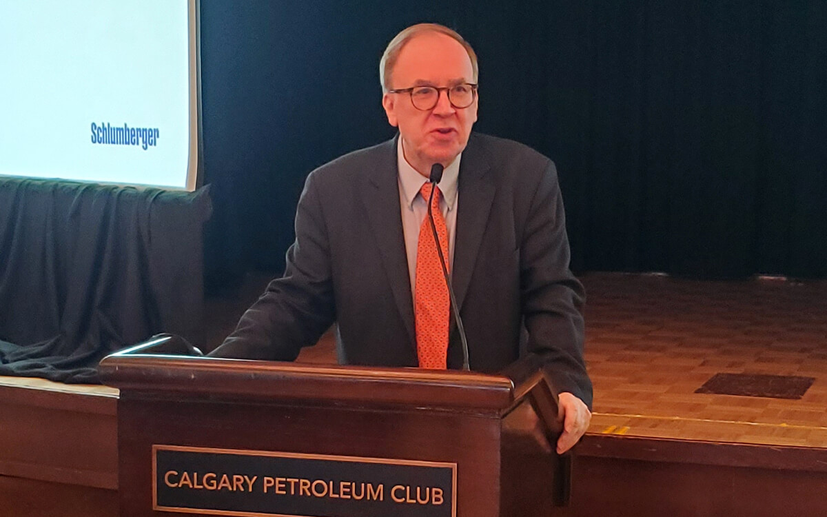 Colin Sayers speaking at Calgary Petroleum Club